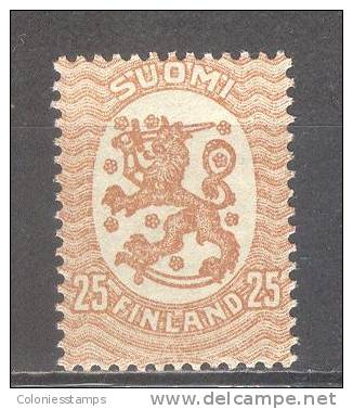 (SA0345) FINLAND, 1919 (Arms Of The Republic, 25p., Light Brown). Mi # 77. MNH** Stamp - Nuovi