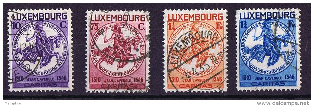 1934  Seau De Jean L'Aveugle 4 Valeurs: 10c. 75c 1&frac14; Fr  1&frac34; Fr - Gebruikt