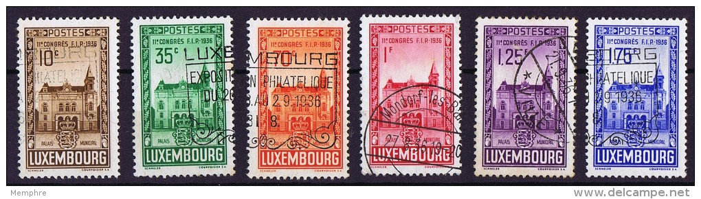 1936  Congrès De La Fédération Internationale De Philatélie Palais Municipal  Série Complète Oblitérée - Used Stamps