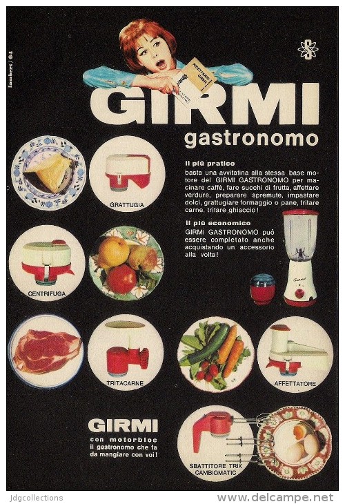 # GIRMI ROBOT DA CUCINA 1960s Advert Pubblicità Publicitè Reklame Roboter-Kucke Household Casa Menage Haushalt - Manifesti