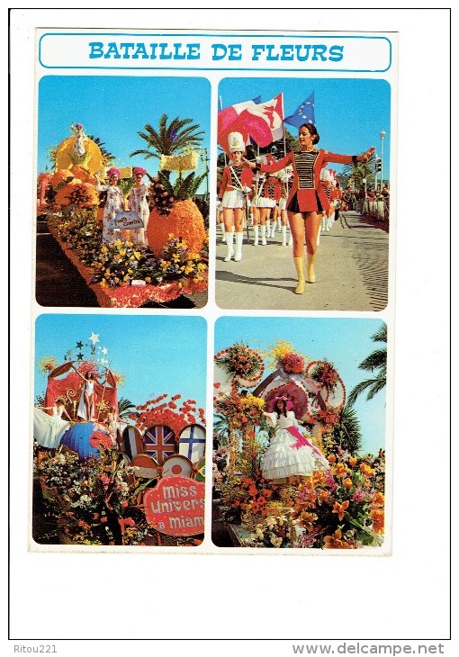 06 NICE Bataille De Fleurs Et Défilé De Majorettes - Multivues - Char Fruits  Confits - N°61 - Markets, Festivals