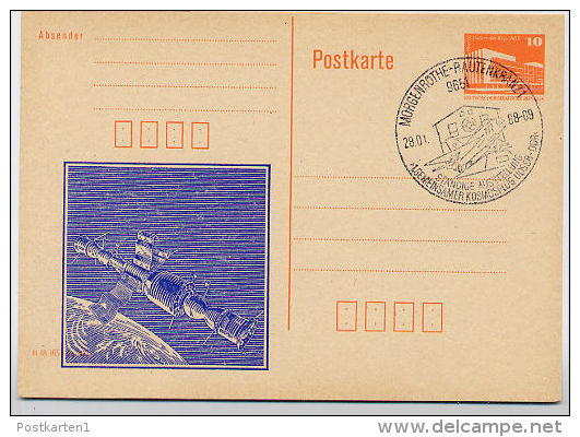 RAUMFAHRT Sost. Morgenröthe (SIGMUND JÄHN) DDR P86II-2-88 C10 Postkarte Privater Zudruck 1988 - Sonstige & Ohne Zuordnung