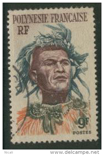 FRENCH POLYNESIA 1958 9f Polynesian SG 8 FU EJ144 - Used Stamps