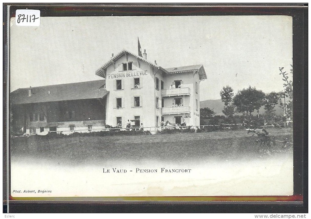 DISTRICT DE NYON /// LE VAUD - PENSION FRANCFORT - TB - Le Vaud