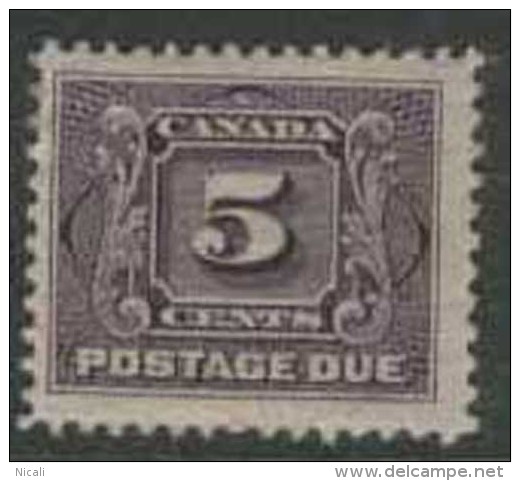 CANADA Postage Due 1906 5c Red-violet HM SG D7 DL163 - Portomarken