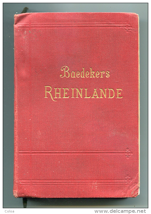 Handbuch Fur Reisende  BAEDEKER Die Rheinlande 1912 - Alte Bücher