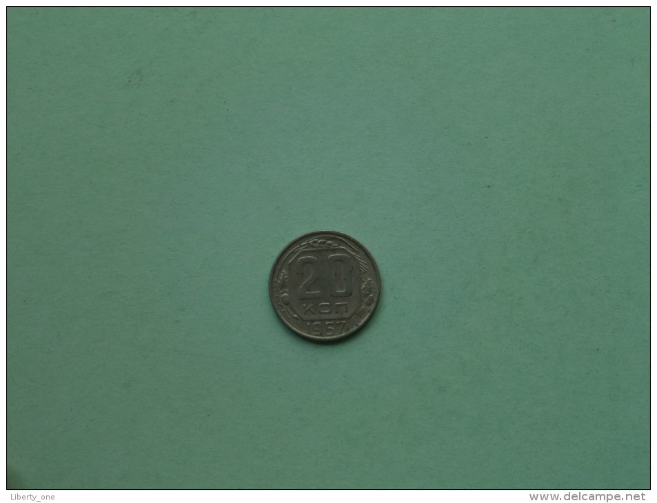 1957 - 20 Kopek / Y# 125 ( For Grade, Please See Photo ) !! - Russia