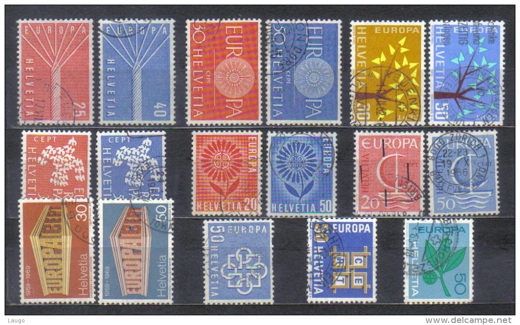 Switzerland  10 Complete Sets Europa CEPT FU - Collections