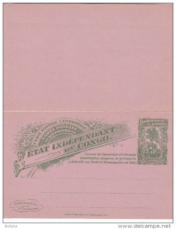 Congo Belge - Entier Postal De 1909 - Avec Carte Réponse - Stamped Stationery