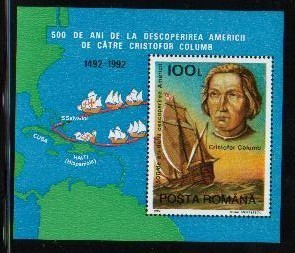 ROMANIA 1992 500TH ANNIV OF DISCOVERY OF AMERICA BY COLUMBUS SET OF 4 NHM + MS NHM - Christophe Colomb