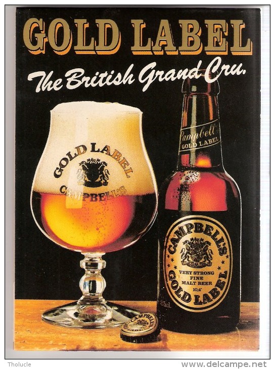 Campbell´s Christmas Gold Label- Scotch Ale-The British Grand Cru-Bière-Publicité De Table -Recto-Verso-14,5x10,5cm - Autres & Non Classés