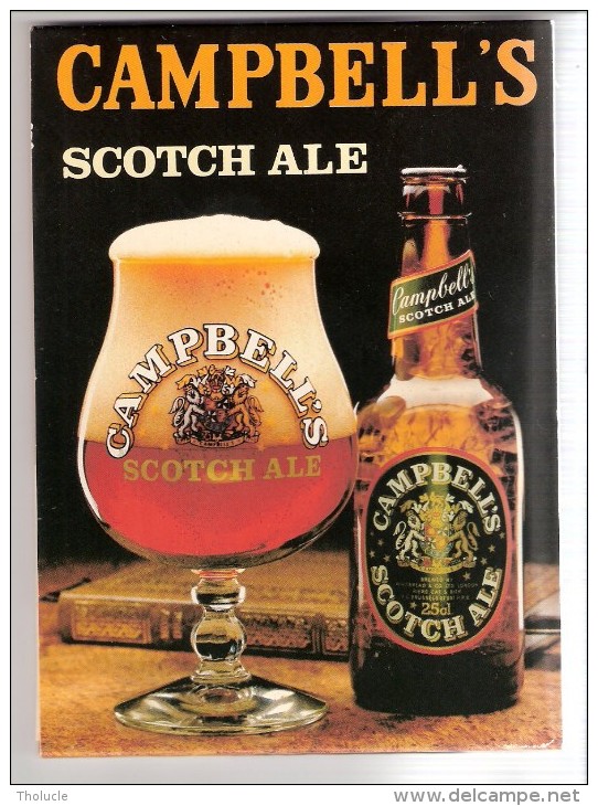 Campbell´s Christmas Gold Label- Scotch Ale-The British Grand Cru-Bière-Publicité De Table -Recto-Verso-14,5x10,5cm - Autres & Non Classés