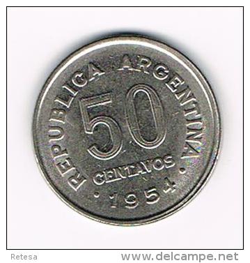 ° ARGENTINA  50  CENTAVOS  1954 - Argentinië