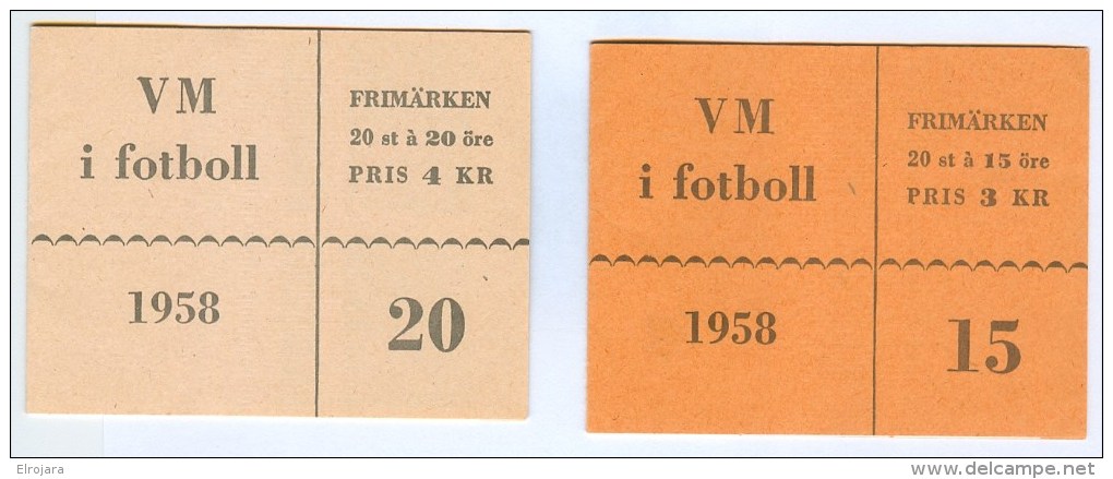 SWEDEN TWO STAMPBOOKLETS Each With 20 Stamps MNH - 1958 – Schweden