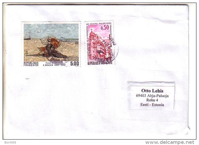 GOOD FRANCE Postal Cover To ESTONIA 2014 - Good Stamped: Colmar ; Art - Covers & Documents