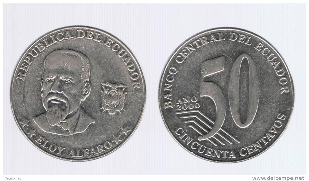 ECUADOR -  50  Centavos  2000  KM108 - Ecuador