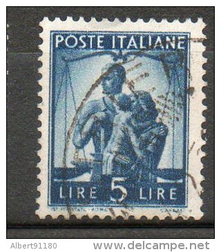 ITALIE  5l Bleu 1945-48 N°493 - Used