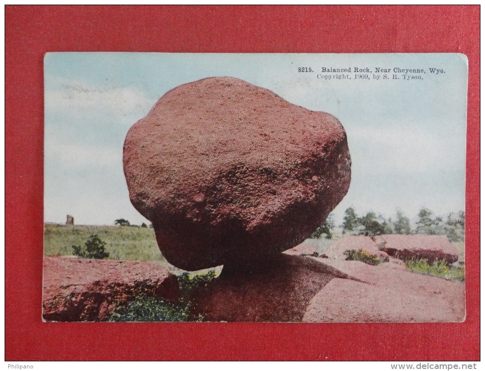 Wyoming>  Balanced Rock Near Cheyenne  1910 Cancel Ref 1334 - Cheyenne