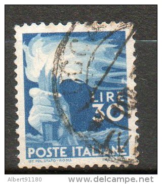 ITALIE  30l Bleu 1945-48 N°501 - Used