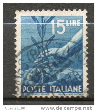 ITALIE  15l Bleu  1945-48 N°498 - Used