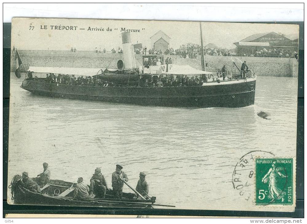 N°77  - Le Tréport - Arrivée Du Mercure    LFP144 - Ferries