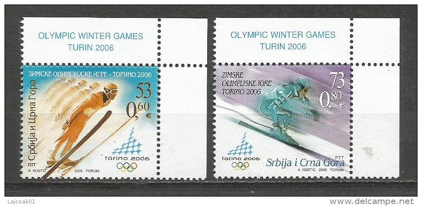 Yugoslavia Serbia And Montenegro 2006. Winter Olympic Games Torino  MNH** - Winter 2006: Torino