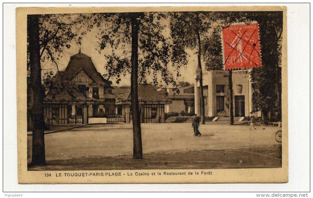 CP , 62 , LE TOUQUET-PARIS-PLAGE , Le Casino Et Le Restaurant De La Forêt - Le Touquet