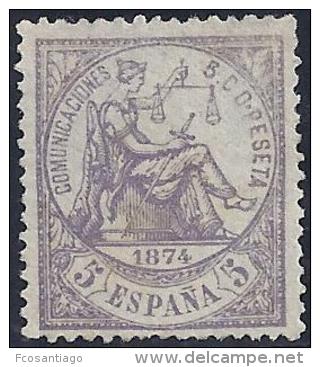 ESPAÑA 1874 - Edifil #144 Sin Goma (*) - Unused Stamps