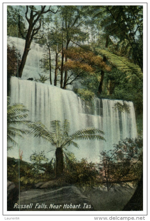 (499) Very Old Postcard - Australia - Tasmania - Russell Falls - Wilderness