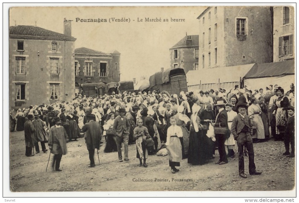 POUZAUGES  - Le Marché Au Beurre. Très Belle Carte. - Pouzauges