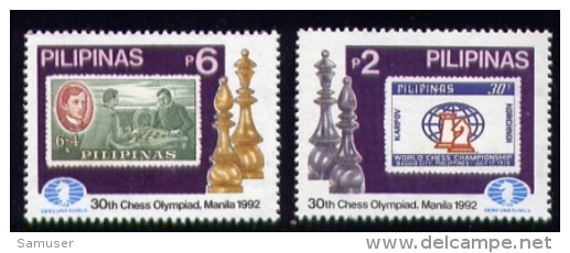 Echecs Serie Neuve Philippines 1992 Y:1890/91 Cote/value:8€ Chess Series MNH - Echecs