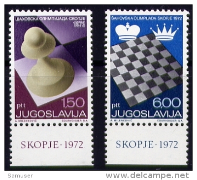 Echecs Serie Neuve Yougoslavie 1972 Y:1366/67 Cote/value:4€ Chess Series MNH Yugoslavia - Echecs