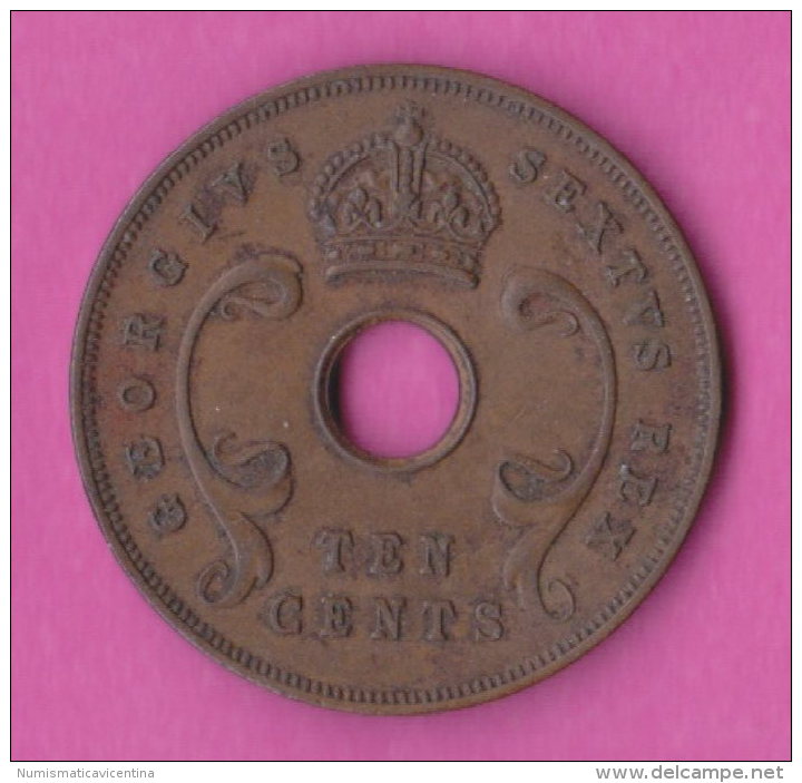 East Africa   Uganda  10 Cents 1952 King Georgius VI - Uganda