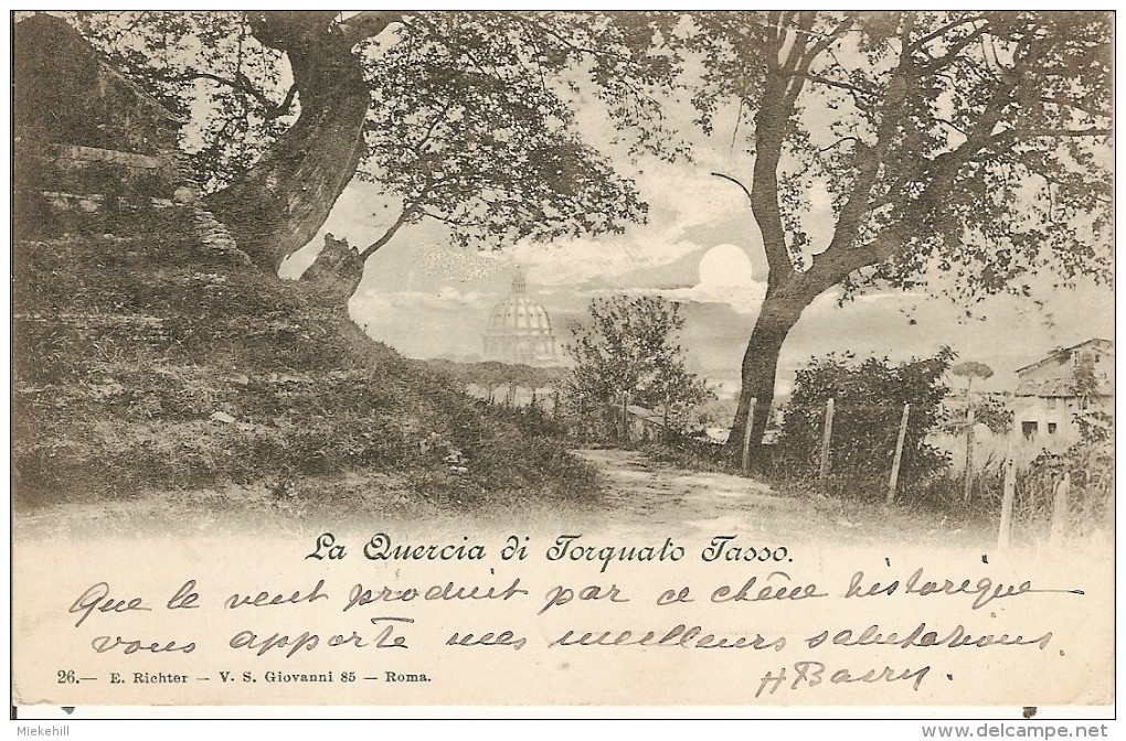 ROMA-ROME-LA QUERCIA DI TORQUATO TASSO-Arbre-Chêne-LE TASSE - Parques & Jardines