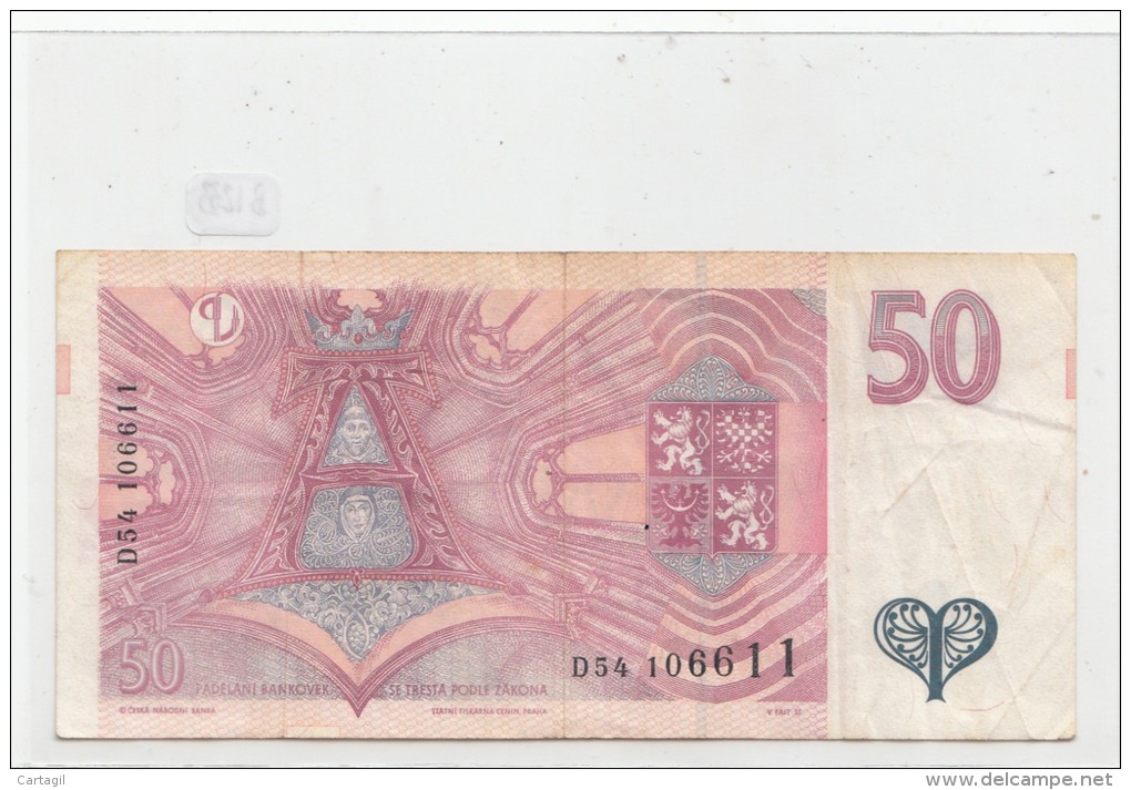 Billets -  B1233 - Tchéquie    - Billet  50 Korun Ceskych ( Type, Nature, Valeur, état... Voir 2 Scans) - Tschechien