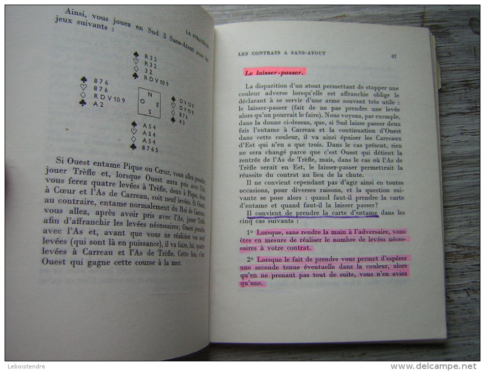 ROGER TREZEL LE BRIDGE PRATIQUE  CARTES SUR TABLES  LIBRAIRIE ARTHEME FAYARD 1967 - Jeux De Société