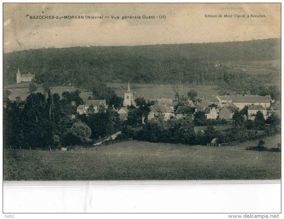 58 - Bazoches Du Morvan : Vue Générale Ouest - Bazoches