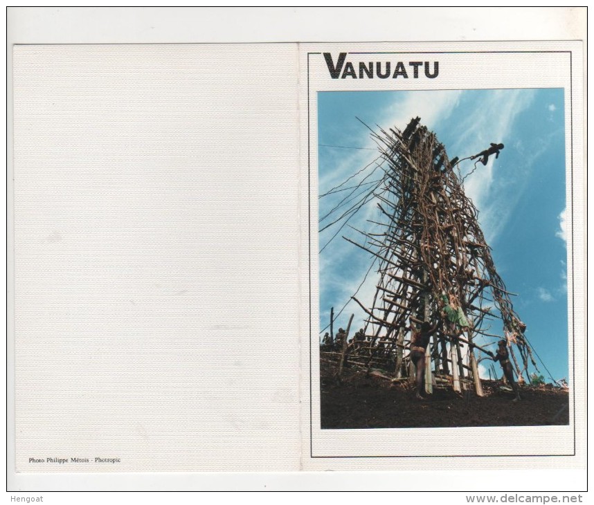 Carte Photo  Double  , éd Photo Philippe Métois Phototropic , écrite - Vanuatu