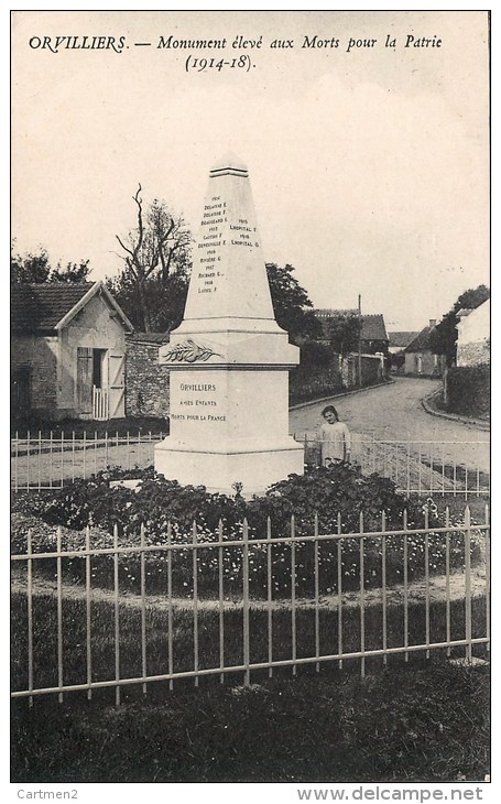 ORVILLIERS MONUMENT AUX MORTS GUERRE 78 YVELINES - Autres & Non Classés