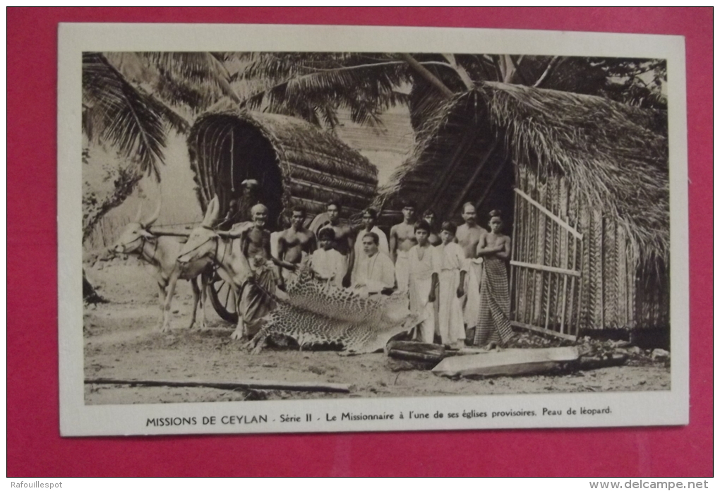 C P Ceylan Missions Le Missionnaire A L'une De Ses Eglises Provisoires - Sri Lanka (Ceylon)