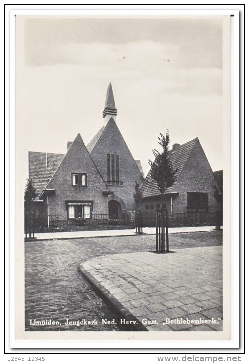 IJmuiden, Jeugdkerk, Ned. Herv. Gem. Bethlehemkerk ( Links Beneden Vouwtje) - IJmuiden