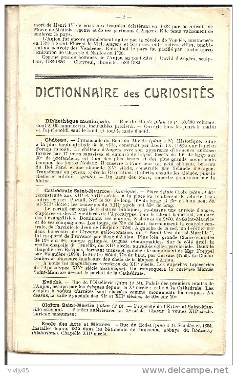 49 - ANGERS - Plan Guide Historique édition 1919/1920 Pas Très Courant - Francia