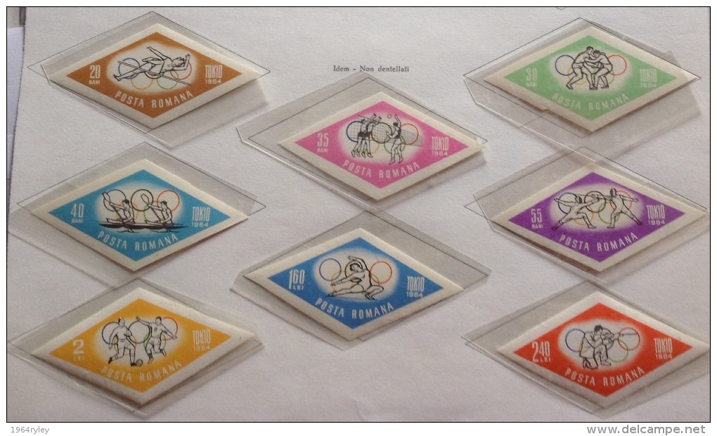 Romania 1964  - Mi 2317/2324 Yt 2032/2039 Mh* - Unused Stamps