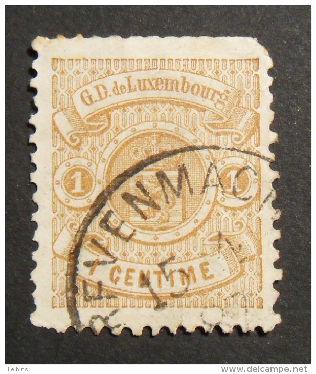 1880 Luxembourg Mi 37B /o ! - 1859-1880 Coat Of Arms