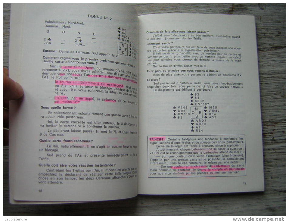 BRIDGE  ROBERT BERTHE NORBERT LEBELY  PERFECTIONNEZ VOTRE JEU DE LA CARTE PAS A PAS  TOME 3 DEFENSE A SANS ATOUT 1985 - Palour Games