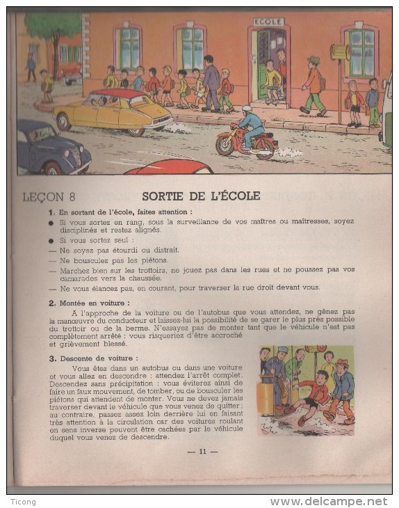 CODE DE LA ROUTE GENRE BD LE PIETON ET LE CYCLISTE DESSIN DE JL PESCH ( SYLVAIN ET SYLVETTE ) 1960 AUTOMOBILE CLUB ROUBA - 6-12 Years Old