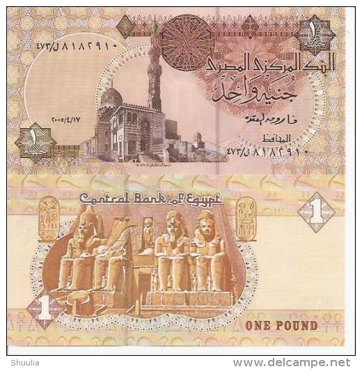 Egypt 1 Pound 2005 Pick 50 UNC - Egipto