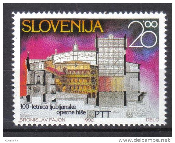 W665 - SLOVENIA , Serie Unificato N. 18 ***  MNH . Teatro - Eslovenia