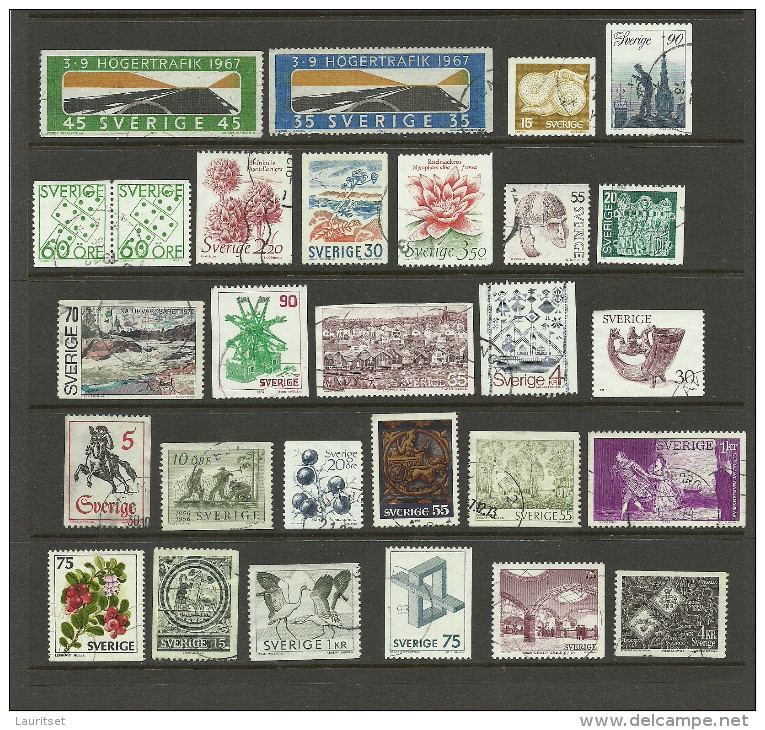SCHWEDEN Sweden Lot Of 28 Older Stamps O - Collections