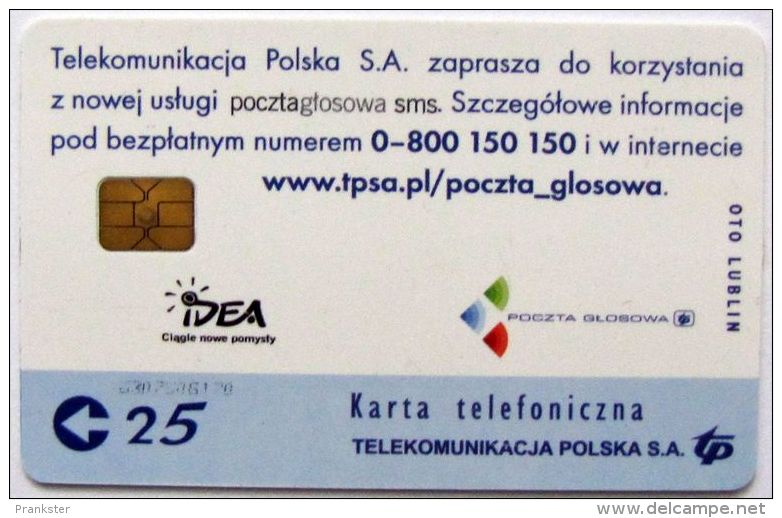 Poland (chip) - 25 U - 2001 - PL-D 58 - Se1 P - Voicemail Sms - Poland